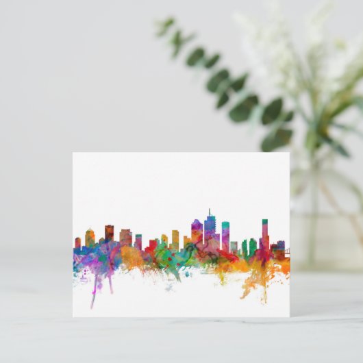 Brisbane Australia Skyline Briefkaart (Staand voorkant)