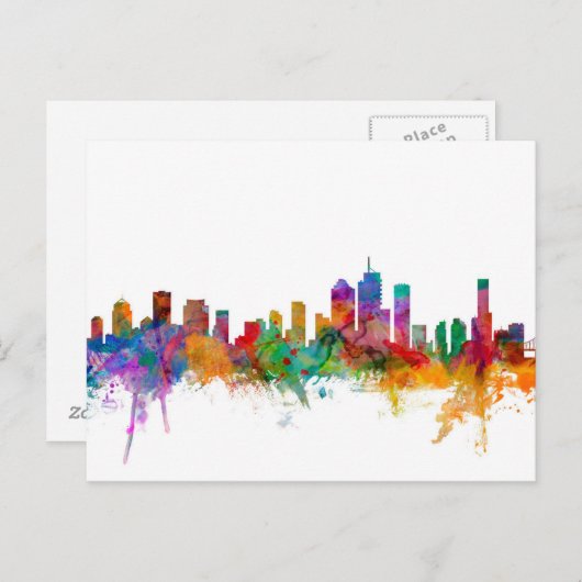 Brisbane Australia Skyline Briefkaart (Voorkant / Achterkant)