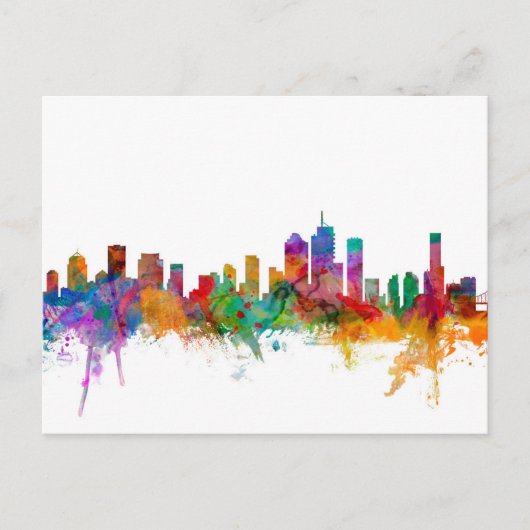 Brisbane Australia Skyline Briefkaart (Voorkant)