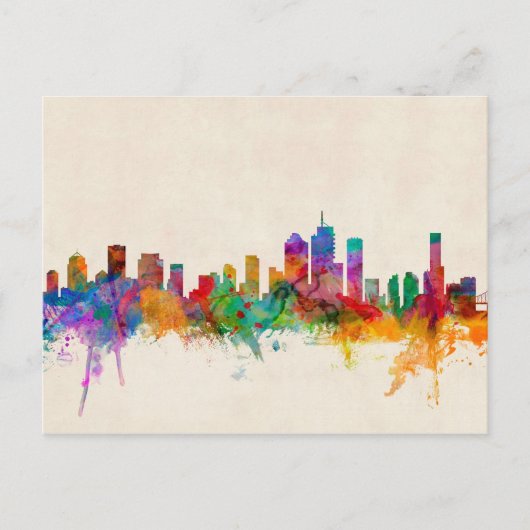 Brisbane Australia Skyline Cityscape Briefkaart (Voorkant)