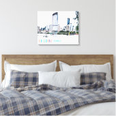 Brisbane Australia skyline moderne reisprint Canvas Afdruk (Insitu (Slaapkamer))