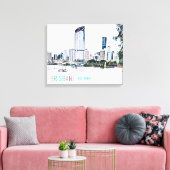 Brisbane Australia skyline moderne reisprint Canvas Afdruk (Insitu (Woonkamer))