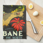 Brisbane Australia Tourism Poster Theedoek (Quarter Fold)