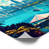 Brisbane Australia Travel Art Vintage Poster (Hoek)