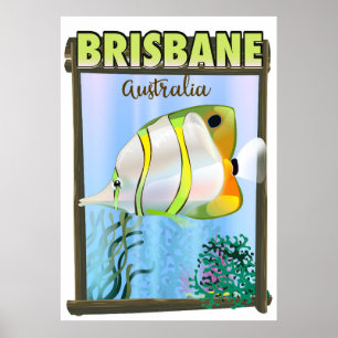 Brisbane Australia Tropical REISTER Poster