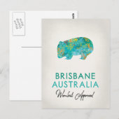 Brisbane Australia Wombat Briefkaart (Voorkant / Achterkant)