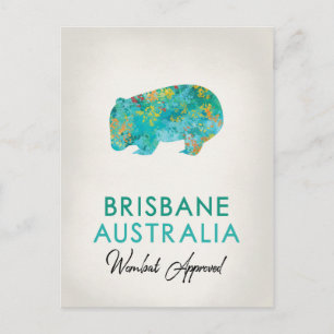 Brisbane Australia Wombat Briefkaart