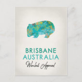 Brisbane Australia Wombat Briefkaart (Voorkant)