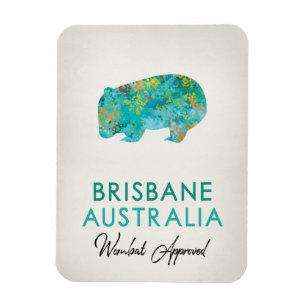 Brisbane Australia Wombat Magneet