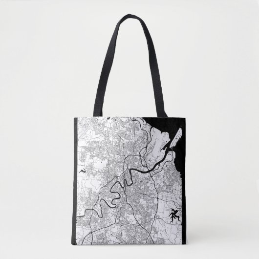 Brisbane Australië Kaart Tote Bag (Voorkant)