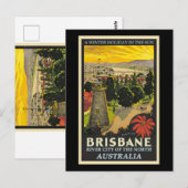 Brisbane, Australië reisposter Briefkaart (Voorkant / Achterkant)