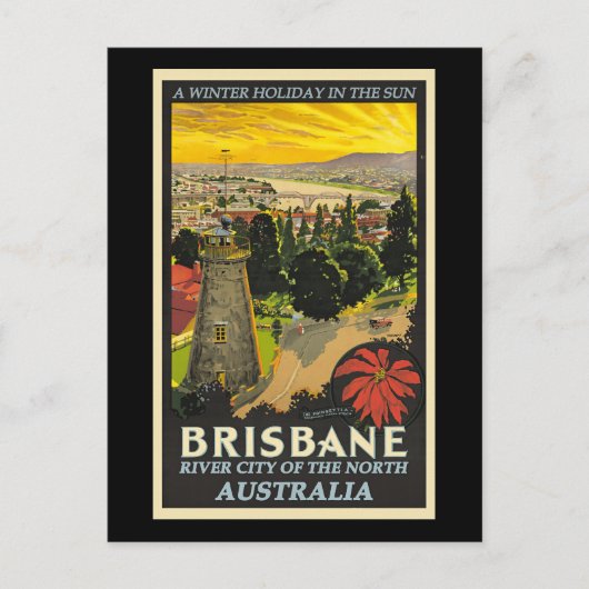 Brisbane, Australië reisposter Briefkaart (Voorkant)