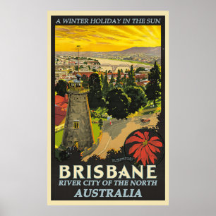 Brisbane, Australië reisposter Poster