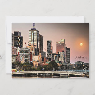 Brisbane, Australië stadsgezicht  Feestdagenkaart