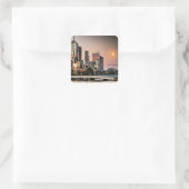 Brisbane, Australië stadsgezicht foto Vierkante Sticker (Tas)