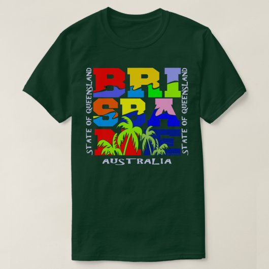 Brisbane Australië T-shirt (Design voorkant)