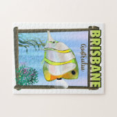 Brisbane Australië Tropische reisposter Legpuzzel (Horizontaal)