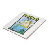 Brisbane Australië Tropische reisposter Tegeltje (Zijkant)