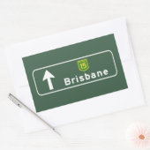 Brisbane, Australië verkeersbord Rechthoekige Sticker (Envelop)
