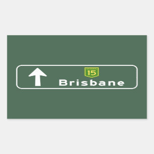 Brisbane, Australië verkeersbord Rechthoekige Sticker