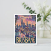 Brisbane Australië Vintage Beroemde Reisplaats Briefkaart (Staand voorkant)