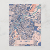 Brisbane Australië Winderige Stad Kaart Reizen (Voorkant)