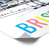 Brisbane Australische skyline reisdruk Poster (Hoek)