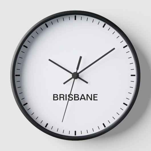 Brisbane Australische tijdzone Newsroom Style Cloc (Voorkant)