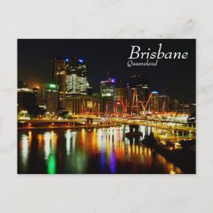 Brisbane bij nacht 1 briefkaart