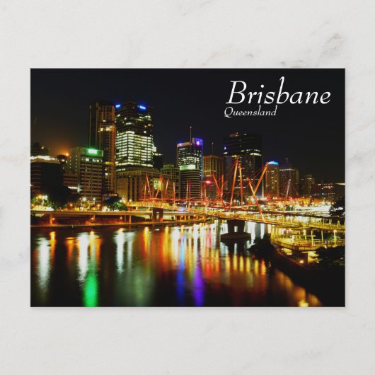 Brisbane bij nacht 1 briefkaart (Voorkant)