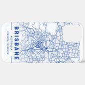 Brisbane City Map Blue Tint Case-Mate iPhone Case (Achterkant / Rechts)