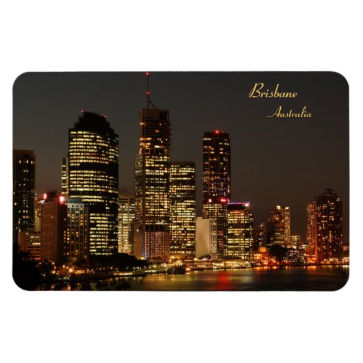 Brisbane City, Night Skyline, Australië - Magneet (Horizontaal)