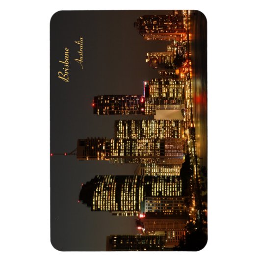 Brisbane City, Night Skyline, Australië - Magneet (Verticaal)