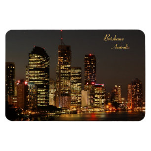 Brisbane City, Night Skyline, Oostenrijk - Magnet Magneet