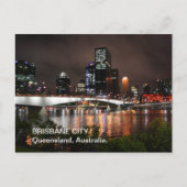 Brisbane City op het Briefkaart van Nacht (Voorkant)