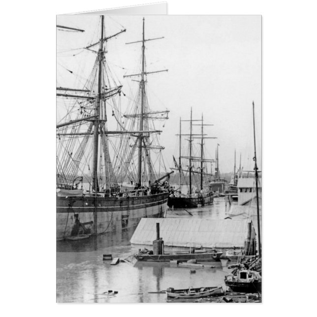 Brisbane:  Eagle Street Wharf 1893 (Voorkant)