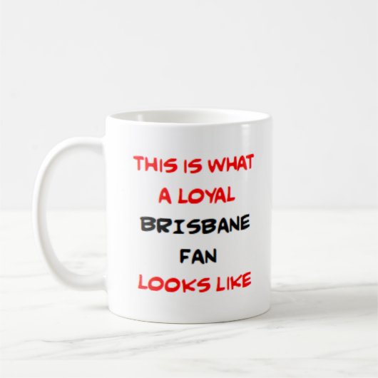 Brisbane-fan, loyaal koffiemok (Links)