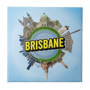 Brisbane klein klein planeet landmark architectuur tegeltje