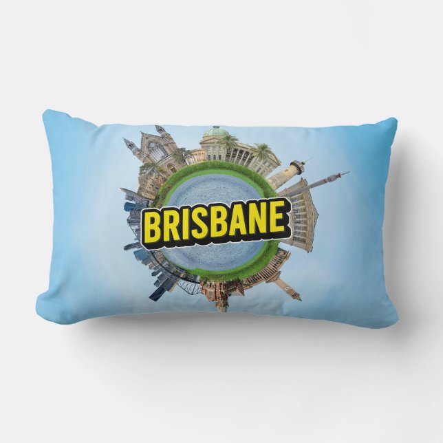 Brisbane klein planeetje landmark architectuur  kussen (Voorkant)