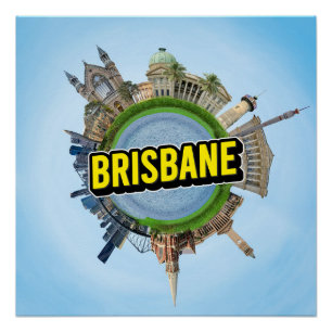 Brisbane kleine kleine planeet landmark architectu perfect poster