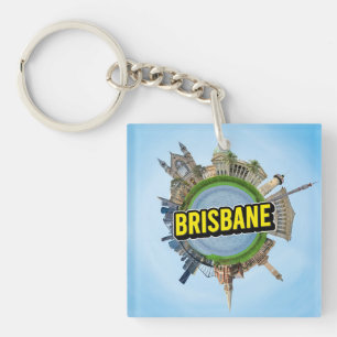Brisbane kleine kleine planeet landmark architectu sleutelhanger