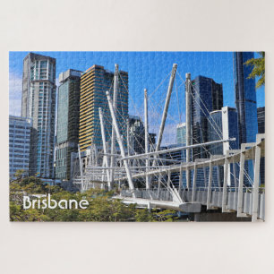 Brisbane: Kurilpa-brug en gebouwen Legpuzzel