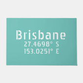 Brisbane Latitude Lengtegraad Deurmat (Voorkant)