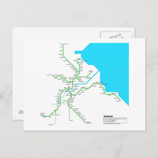 Brisbane metro briefkaart (Voorkant / Achterkant)