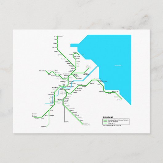 Brisbane metro briefkaart (Voorkant)