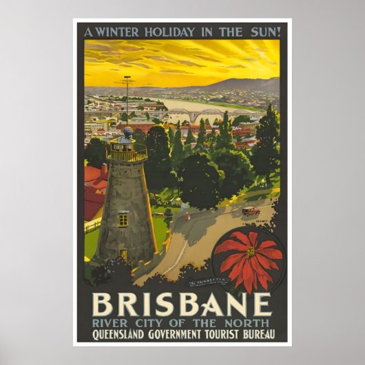 Brisbane Print Australië Reisposter Australische (Voorkant)