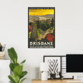 Brisbane Print Australië Reisposter Australische (Thuiskantoor)