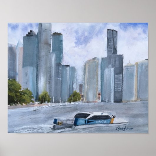 BRISBANE, QLD, AUSTRALIË, WATERVERF POSTER (Voorkant)