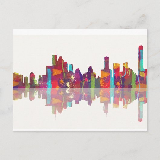 Brisbane Qld Skyline Briefkaart (Voorkant)