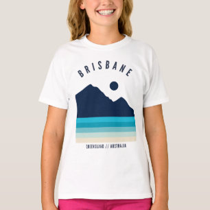Brisbane Queensland Australië Retro Vintage Strand T-shirt